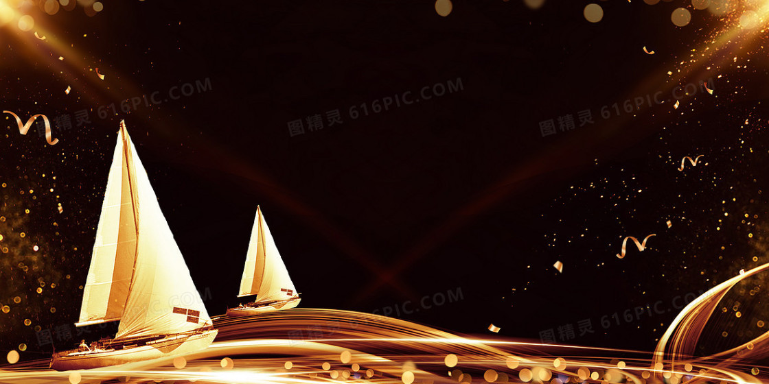商务合成扬帆起航企业文化黑金商务背景