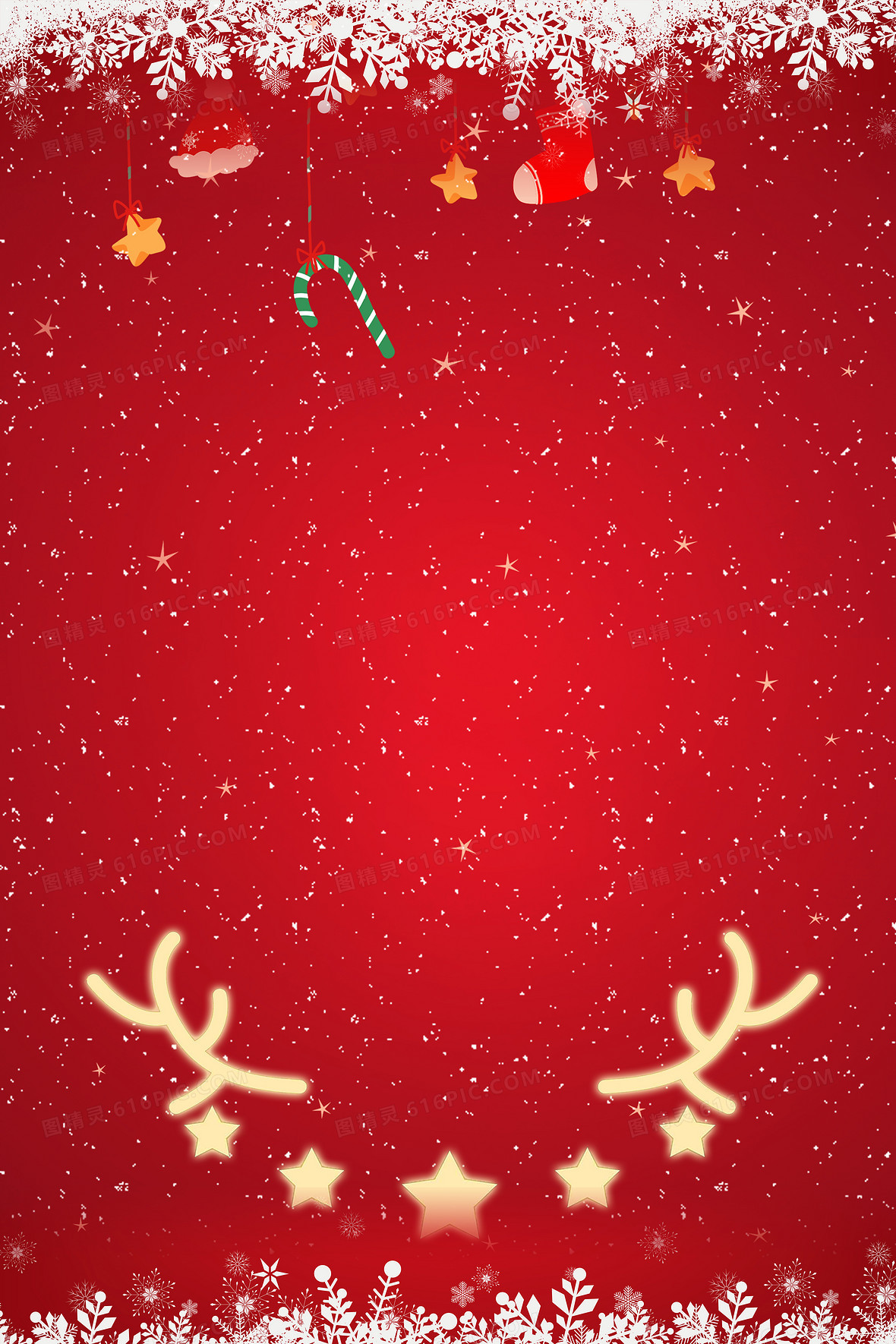 西方节日红色圣诞节背景