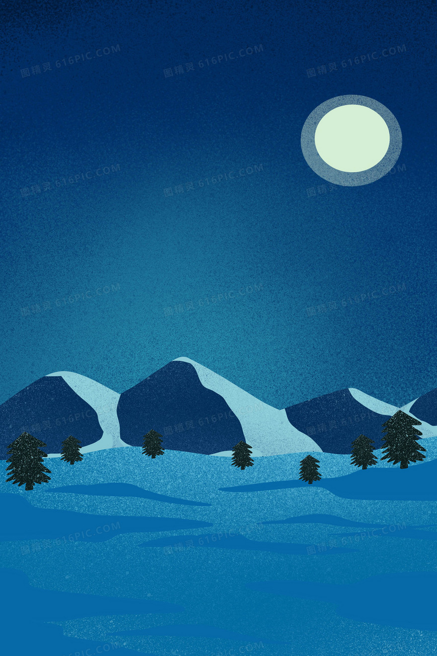 小清新手绘野外背景