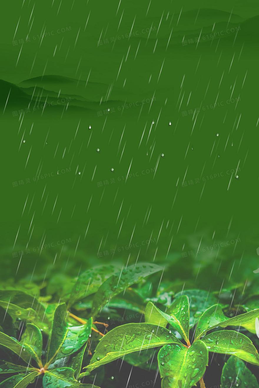 二十四节气传统节气雨水背景