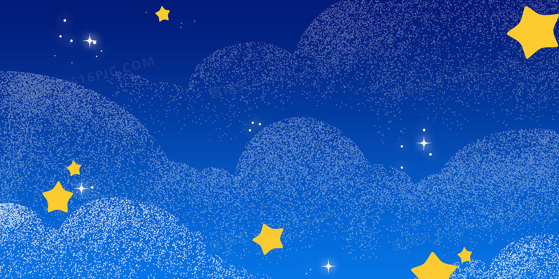 蓝色星空世界睡眠日星星简洁背景