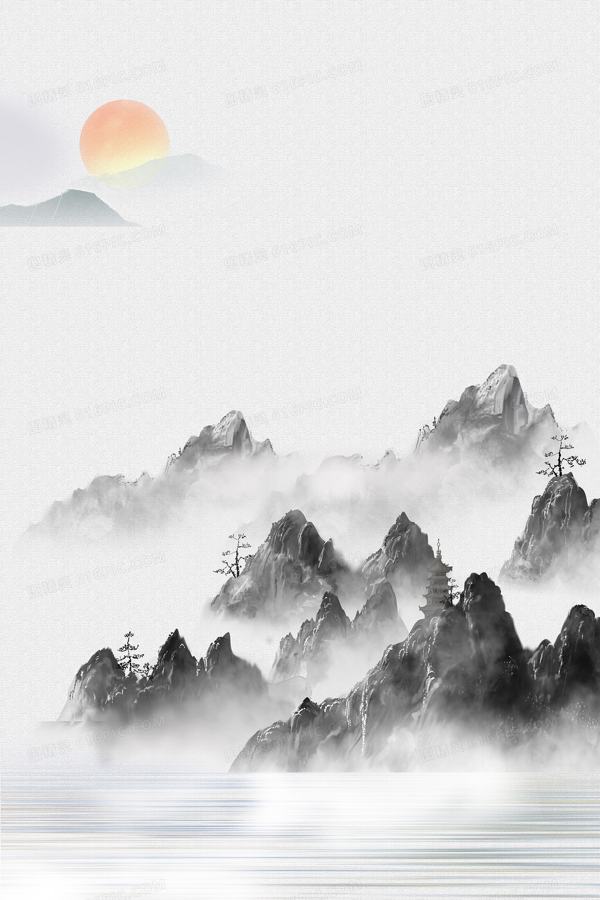 中国山水背景背景图片下载_免费高清中国山水背景背景设计素材_第2页_图精灵