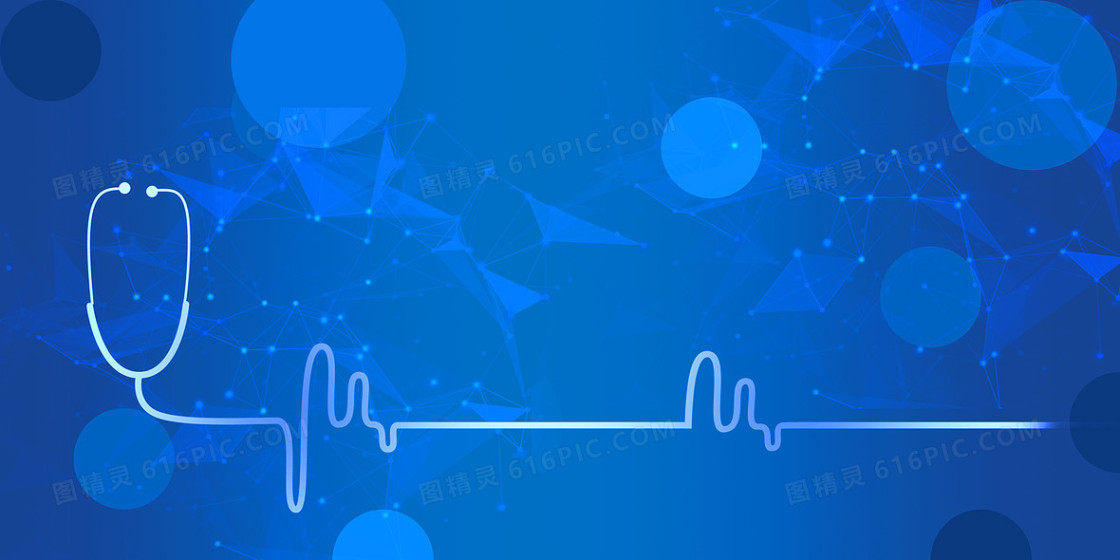 蓝色简约医疗背景3