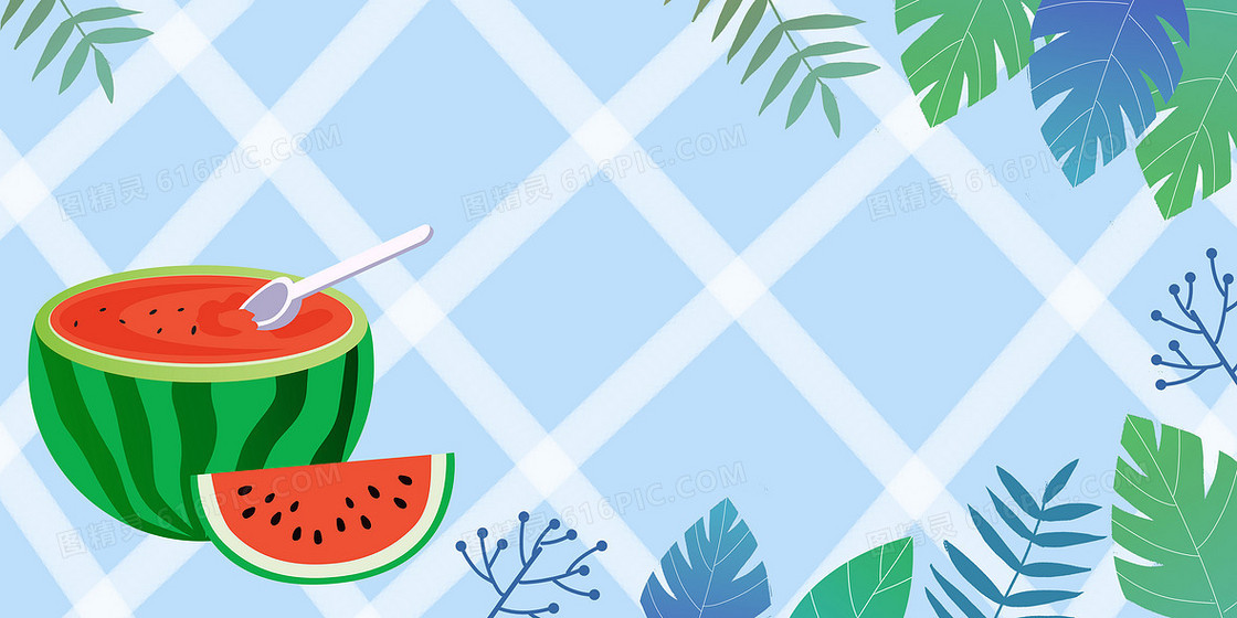 小清新简约清爽夏日背景