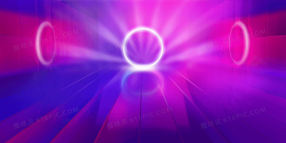 蓝紫色创意C4D立体渐变背景