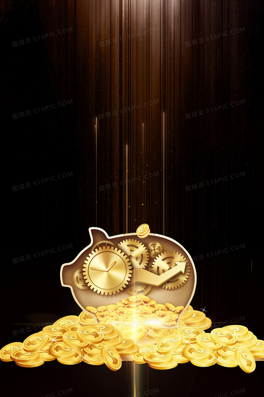 投资理财金融黑金背景