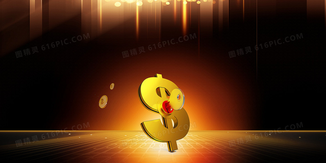 投资金融科技黑金风背景
