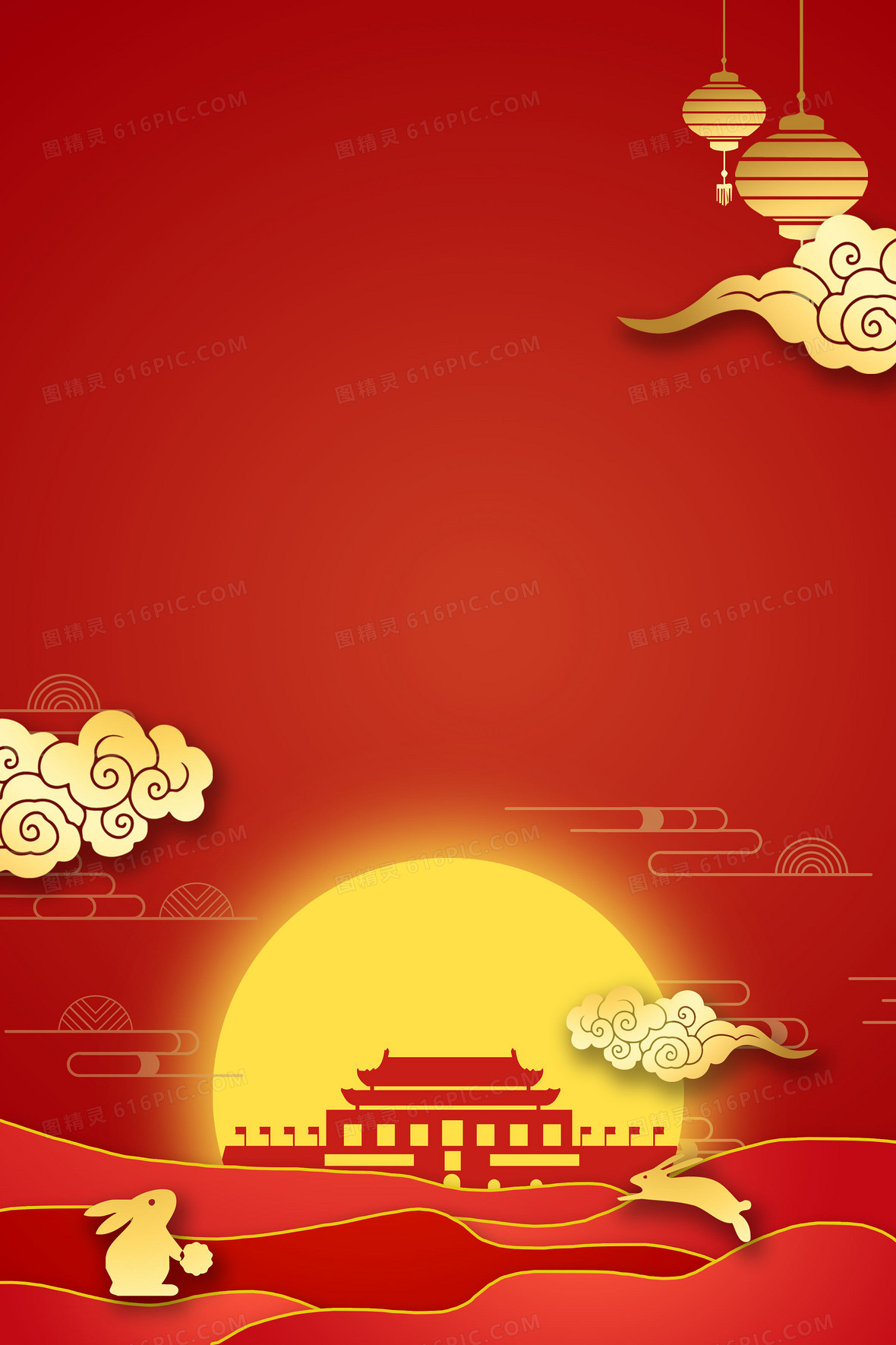双节同庆中国风简约背景jpgpsd中国风纹理国庆中秋双节同庆背景4724