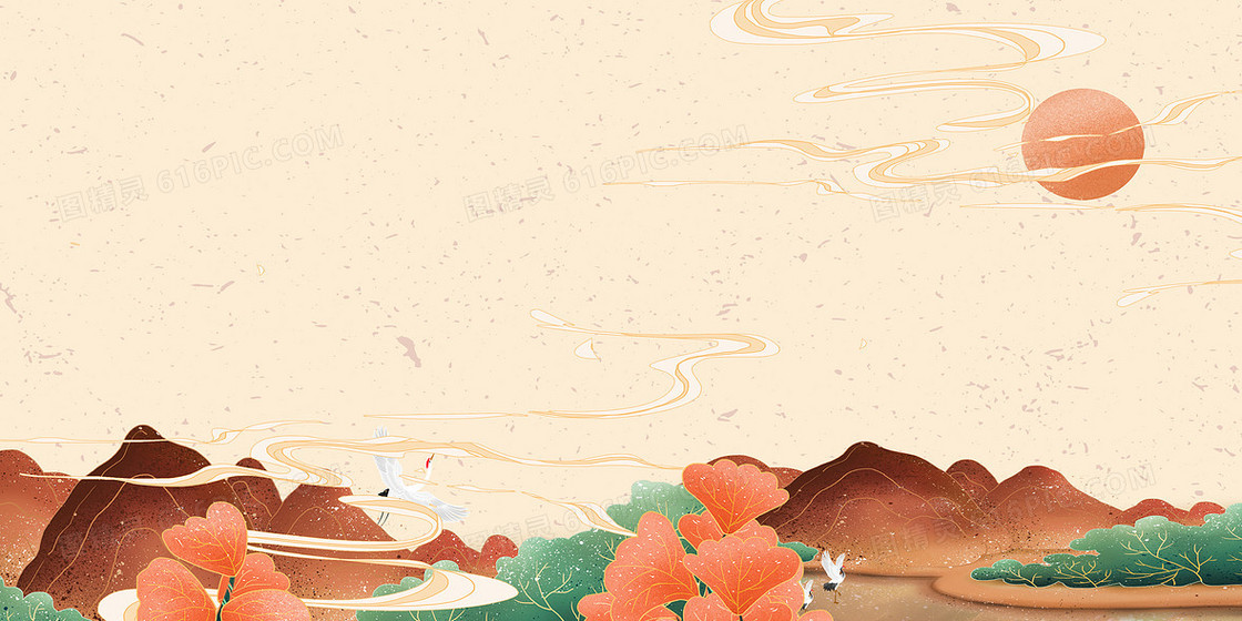 创意新中式国潮风背景