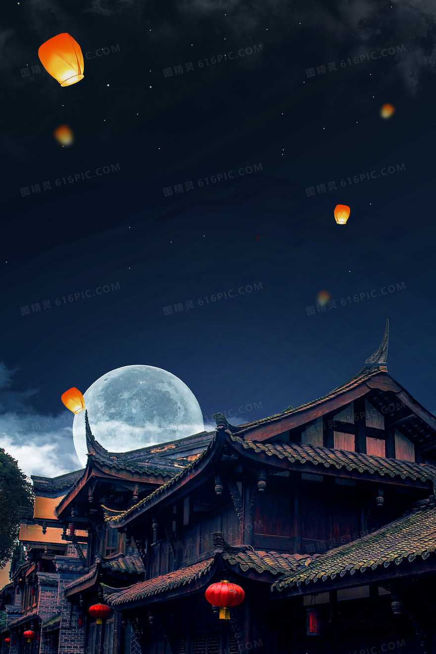 中国传统节日鬼节祭祖祭祀摄影图合成背景