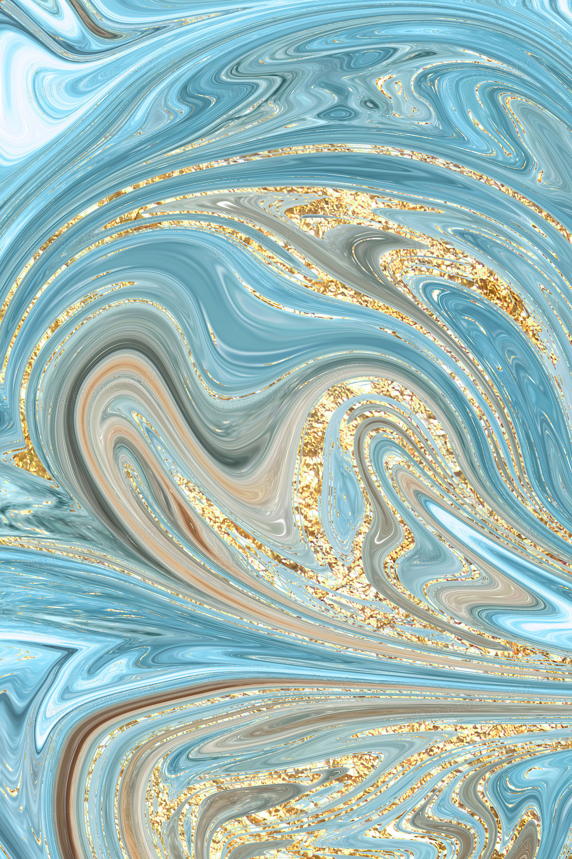 绿色鎏金纹理背景