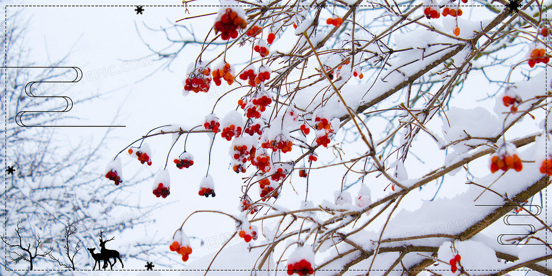 冬季下雪创意摄影合成背景