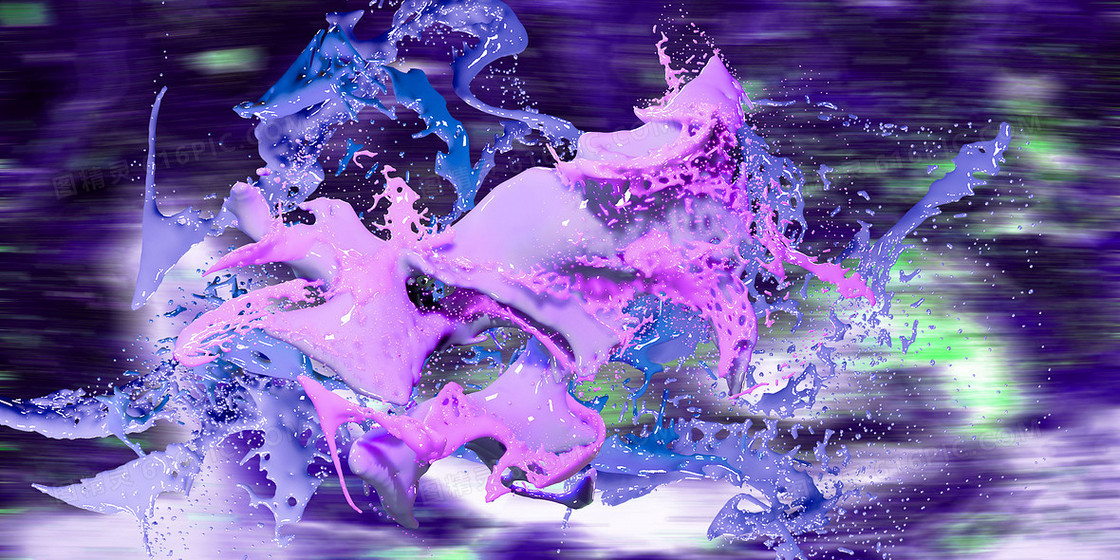 蓝紫色炫彩油漆背景