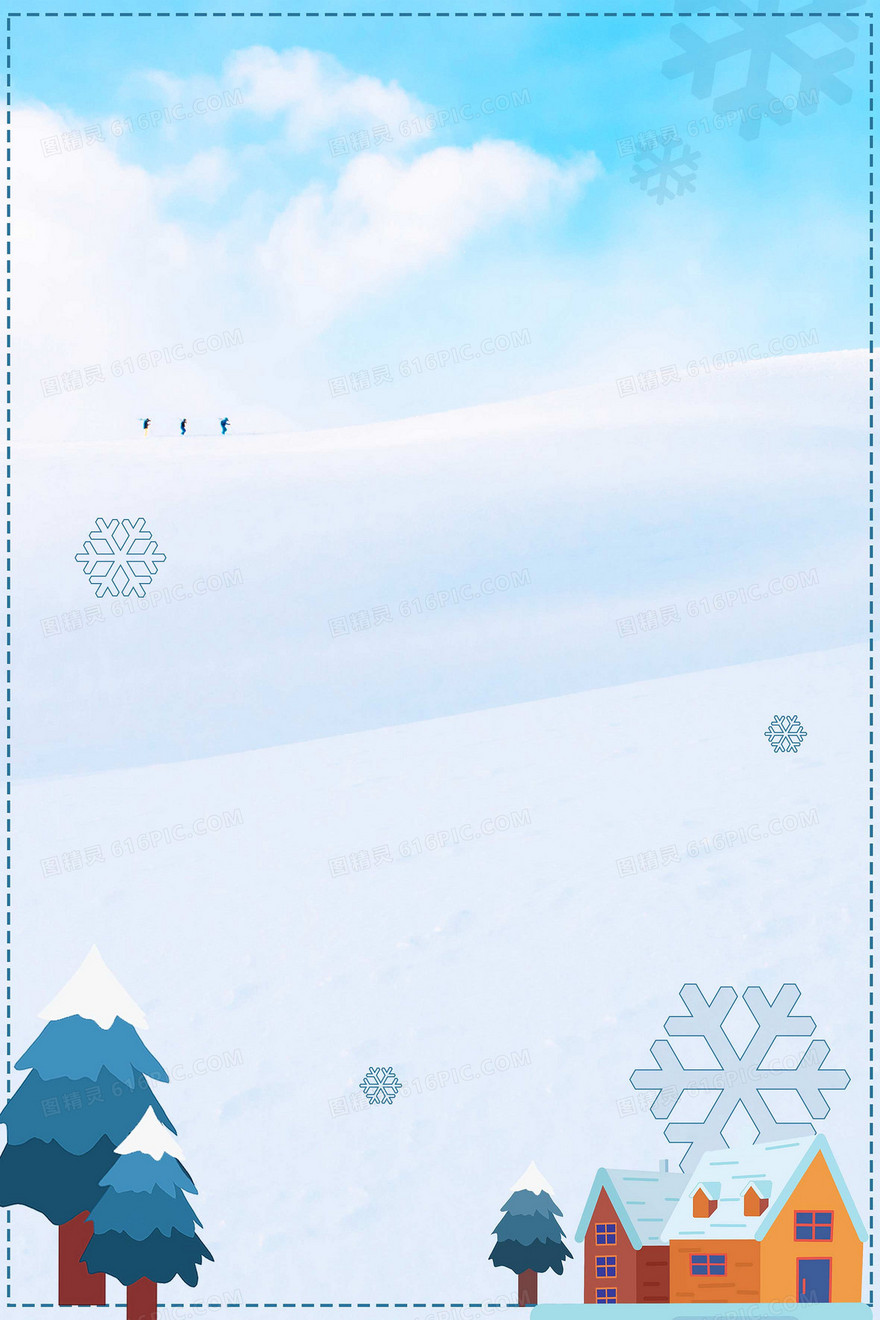 摄影合成冬天雪景背景