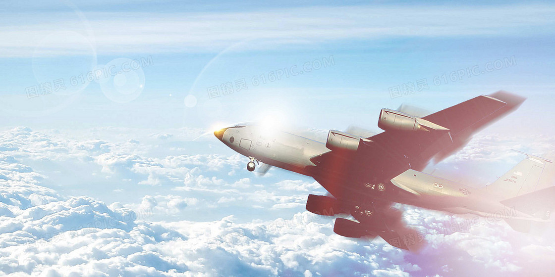 战斗机翱翔天际摄影图合成背景