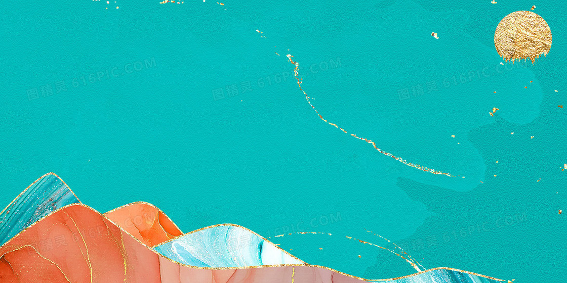 绿色大气鎏金纹理背景