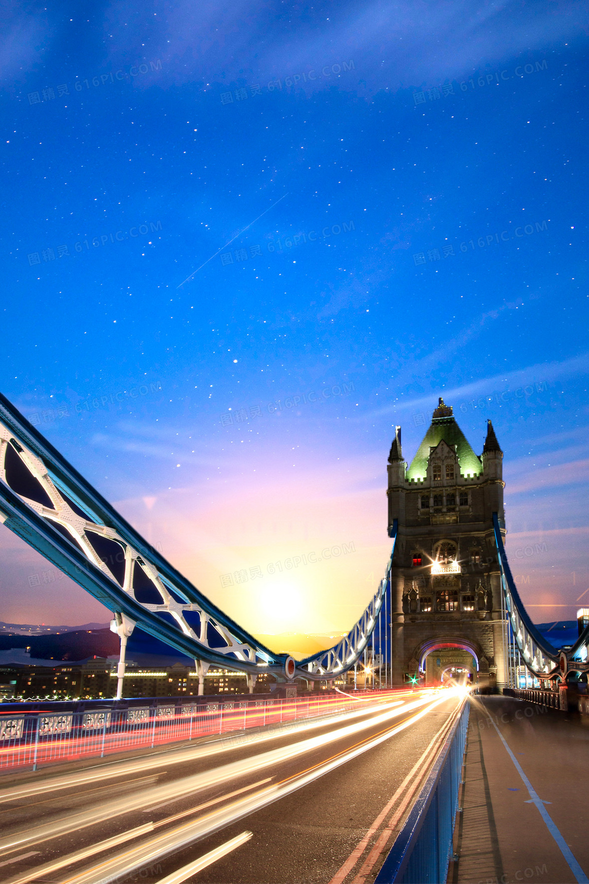 大气天空马路城市大桥商务背景