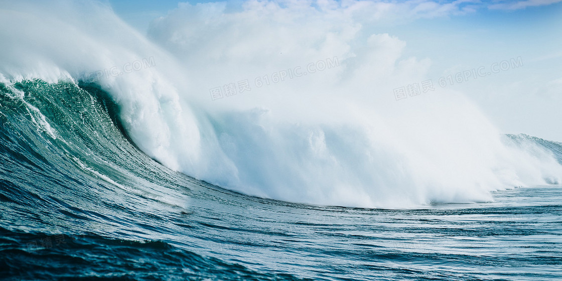 创意大气摄影合成海浪大浪背景