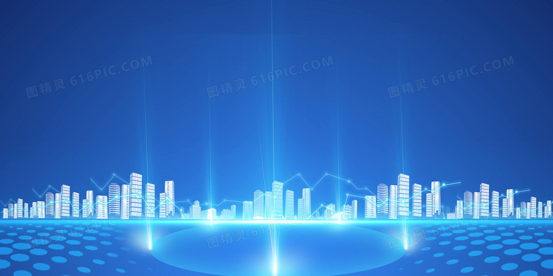 蓝色大数据发光科技背景