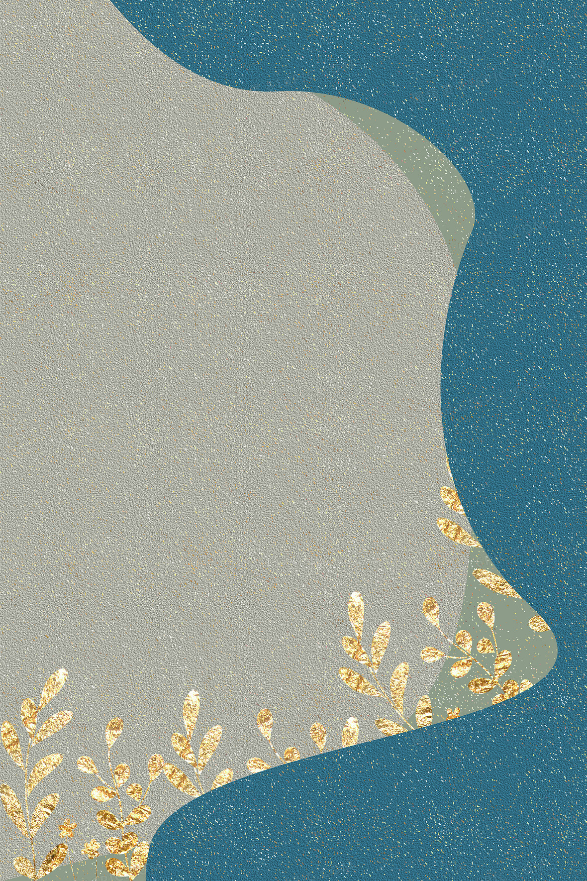 大气蓝色鎏金纹理背景