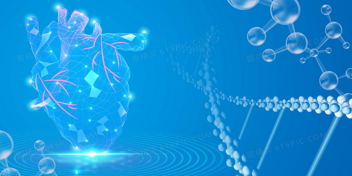 蓝色大气DNA螺旋科技医疗背景