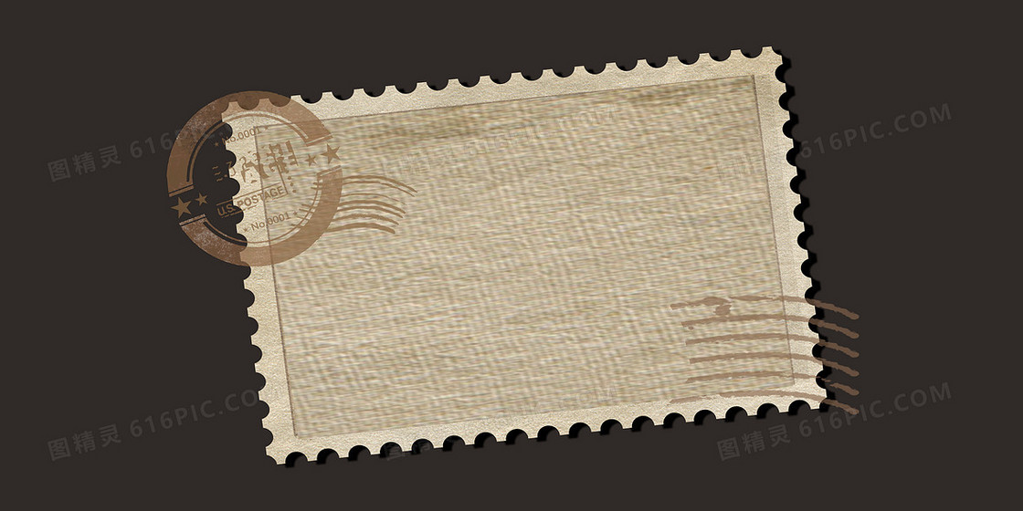 简约复古邮票背景