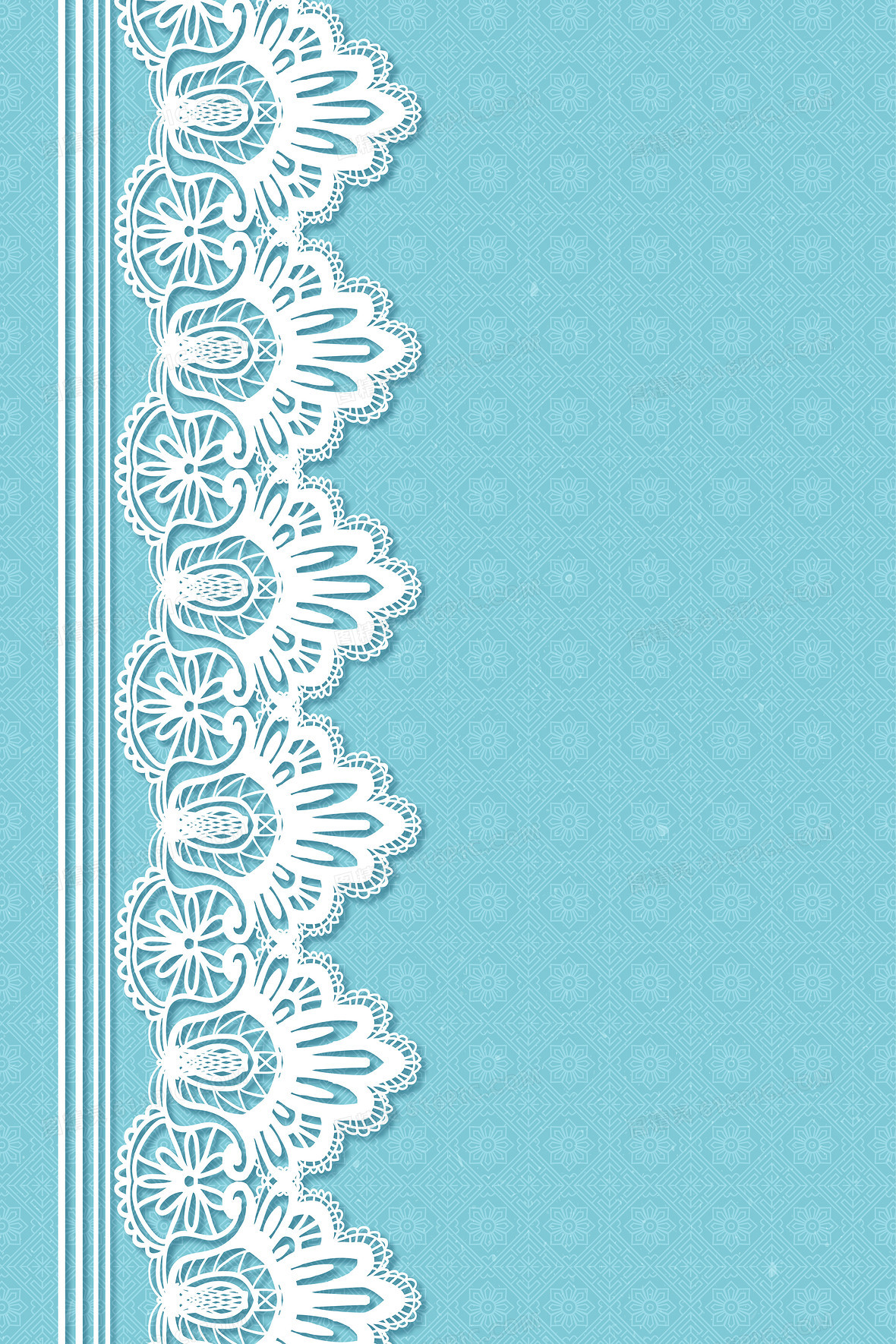 小清新简约大气蕾丝花边背景