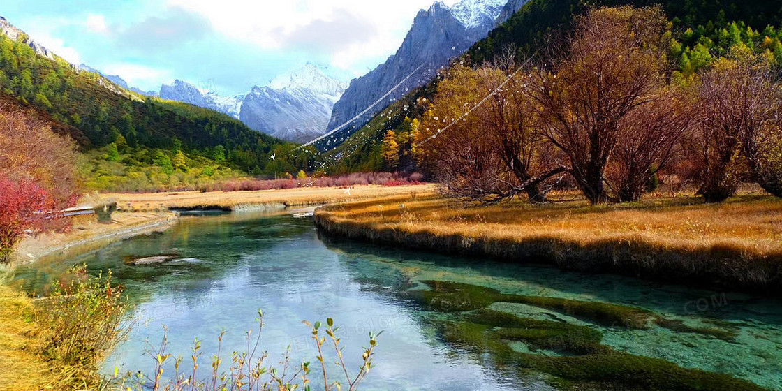 绿水青山环境保护背景