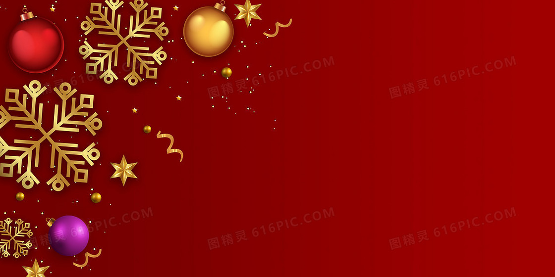 红色简约圣诞节背景设计