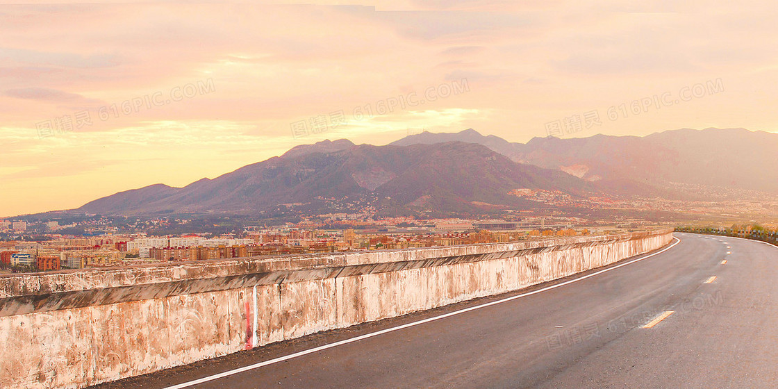 大气城市道路背景