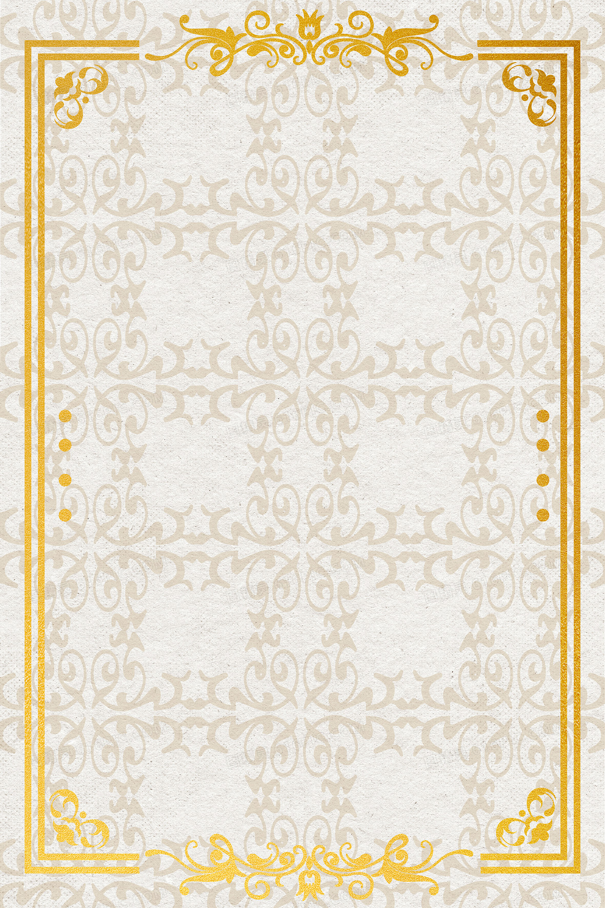 巴洛克风格复古边框背景