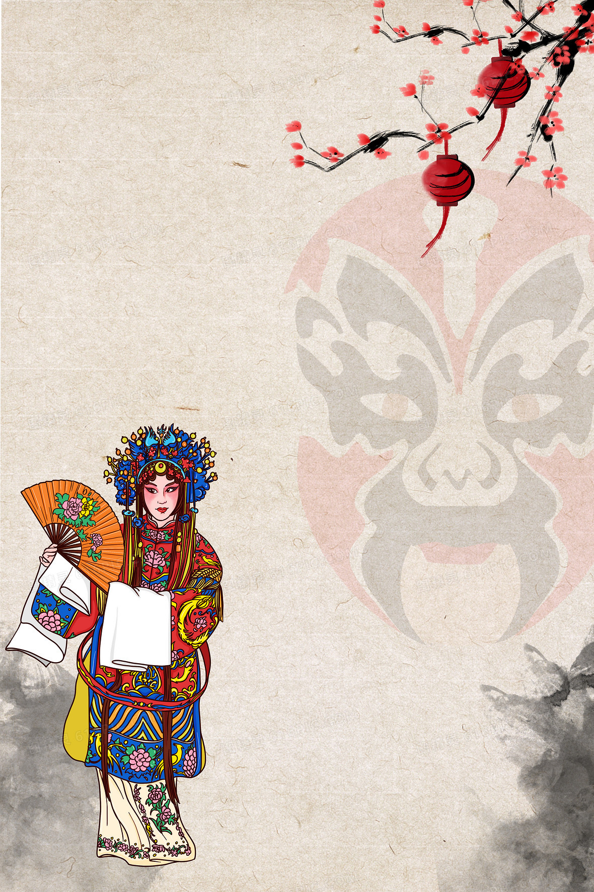 中国传统戏曲京剧海报