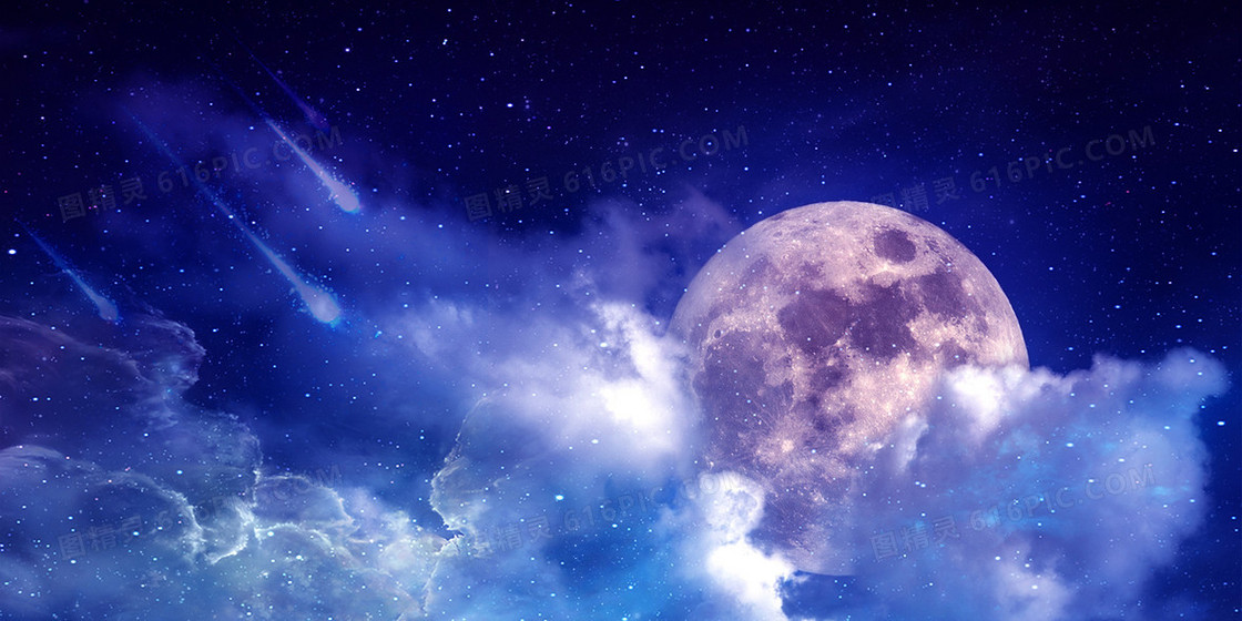 简约梦幻唯美星球背景图