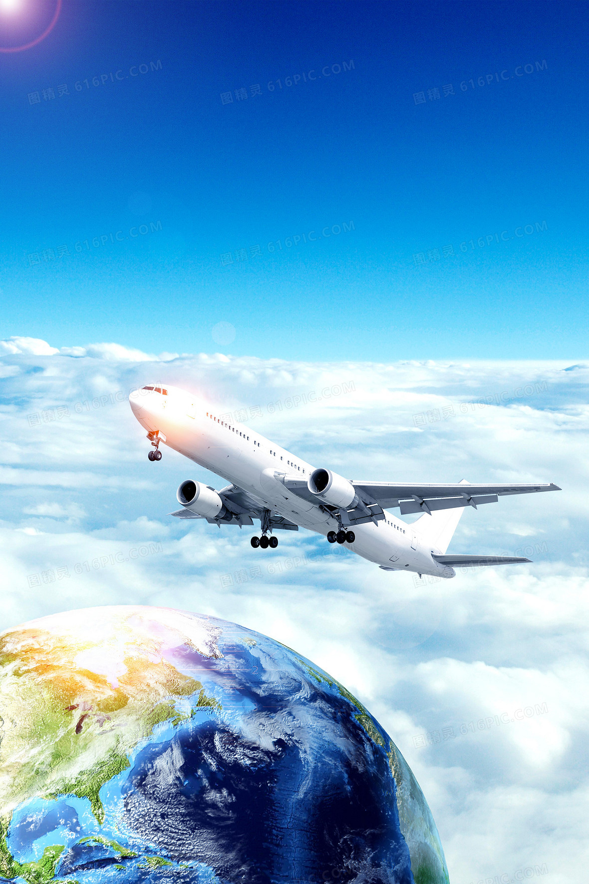 大气创意飞机飞行背景4724 × 2362jpgpsd创意航空科技进步背景4724