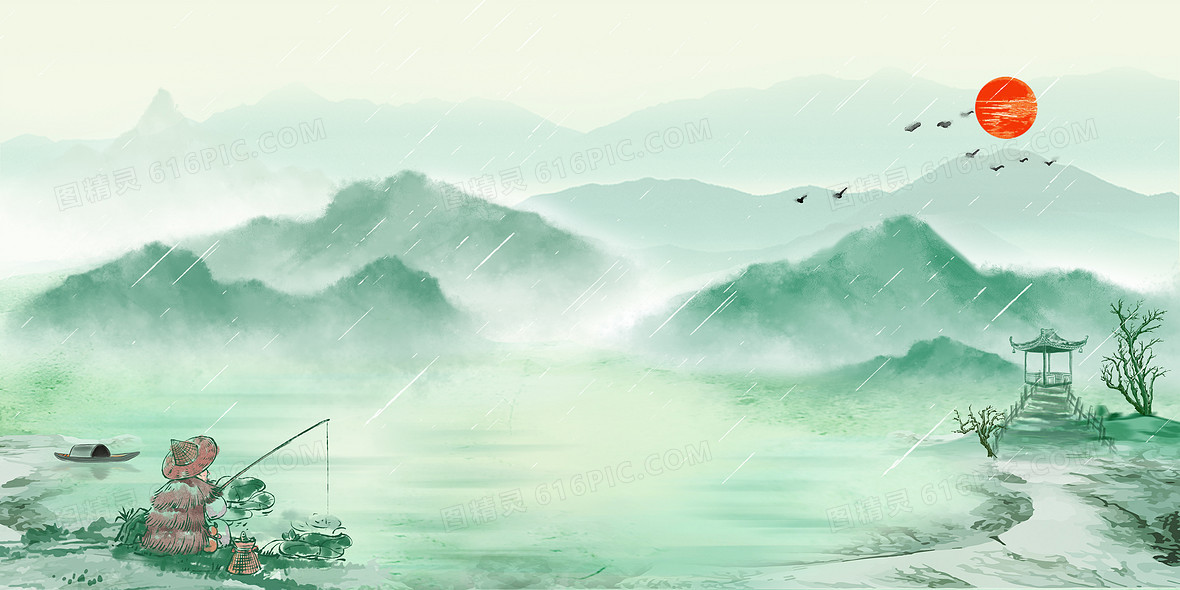 水墨山水中国风背景图片下载_免费高清水墨山水中国风背景设计素材_第32