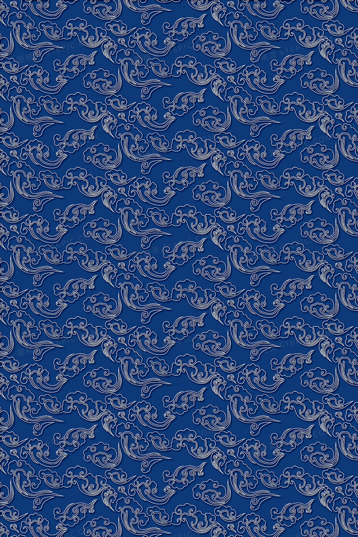 立体中式云纹纹样底纹背景