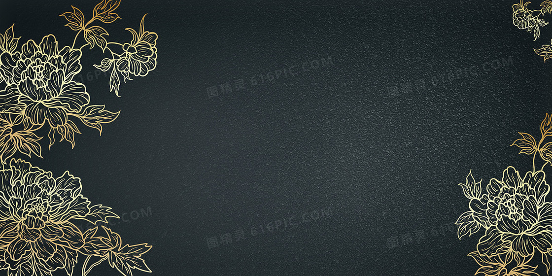 牡丹线条质感背景