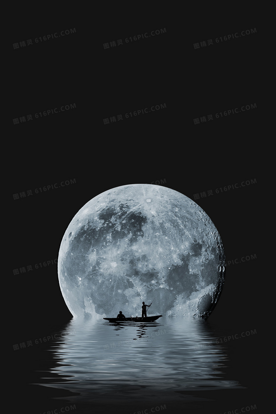 简约人类月球日背景