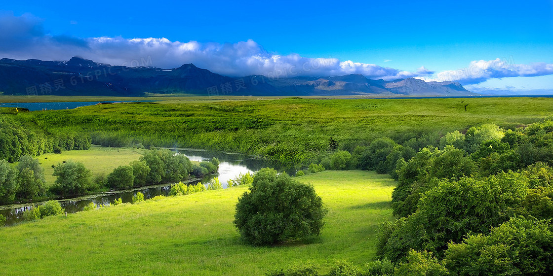 美丽草原大自然背景