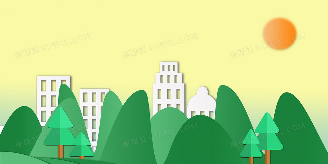 绿色世界城市日合成背景