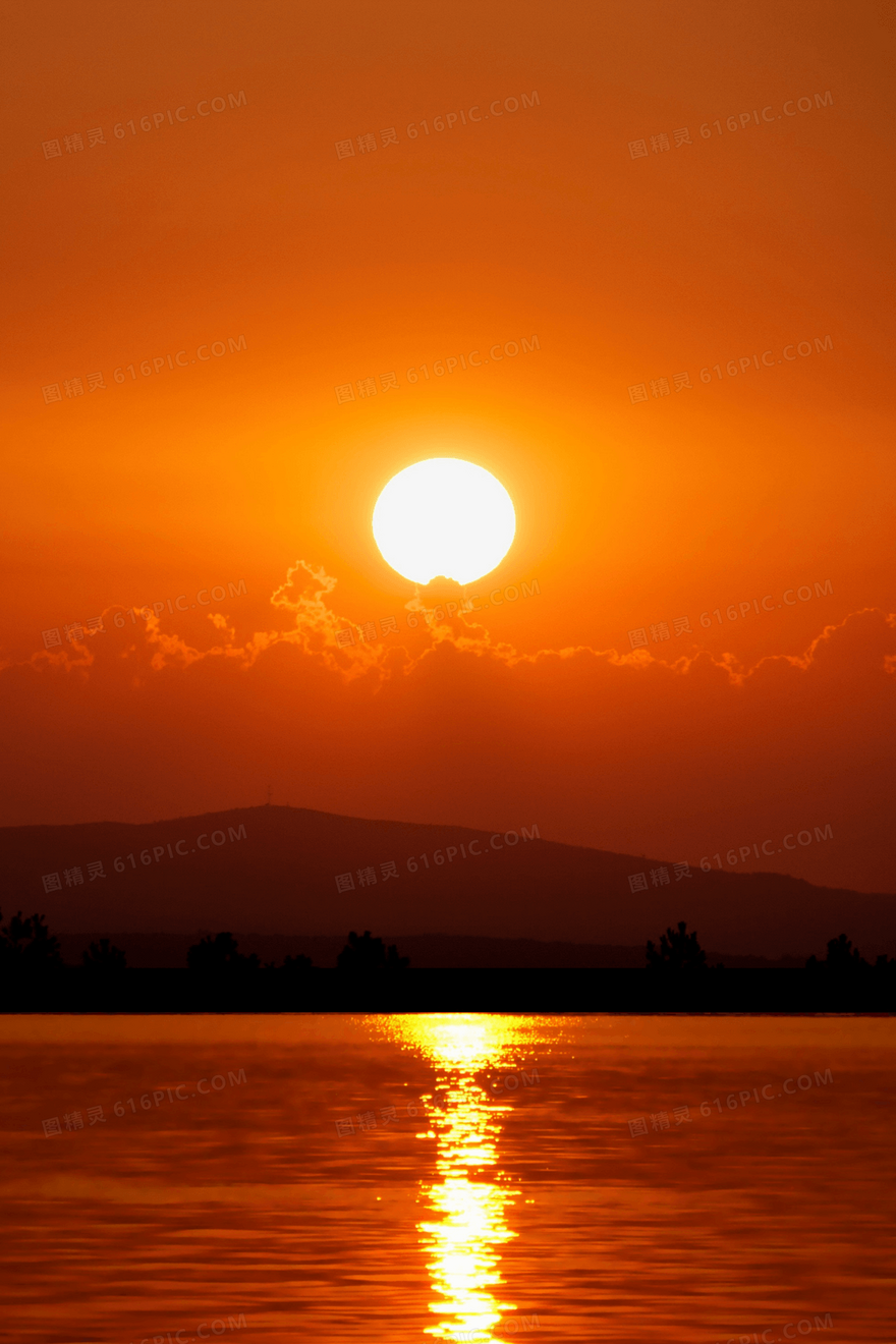 唯美夕阳合成背景