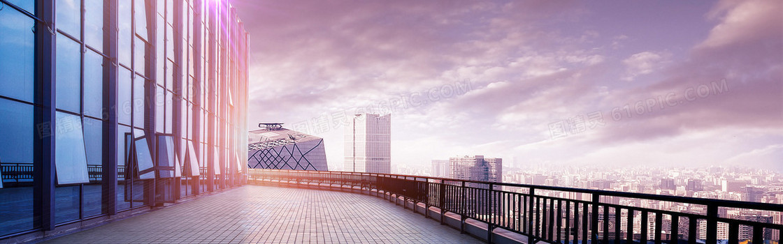 城市都市梦幻城市背景模板PSD分层