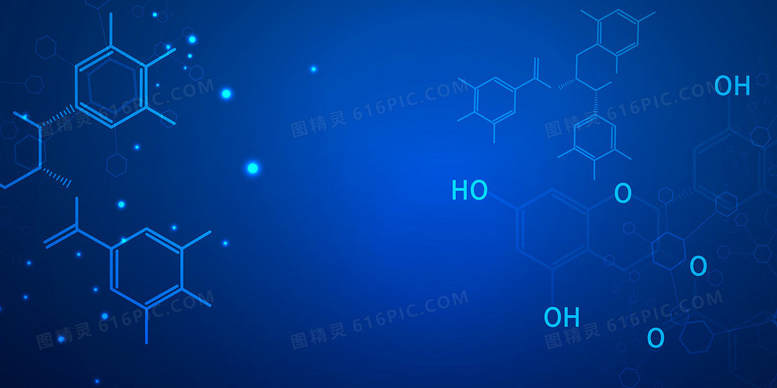 蓝色商务科技分子细胞背景
