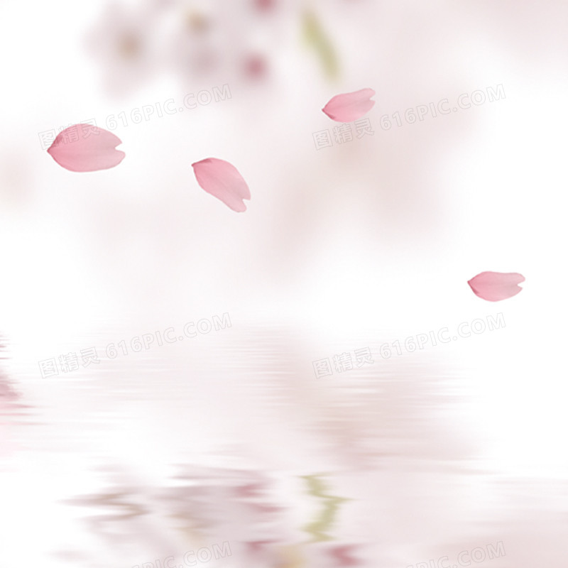 温馨粉色花瓣背景图
