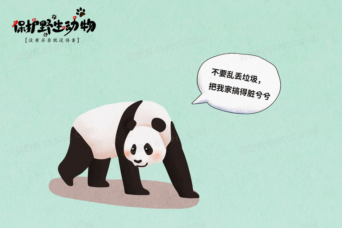 保护野生动物之熊猫