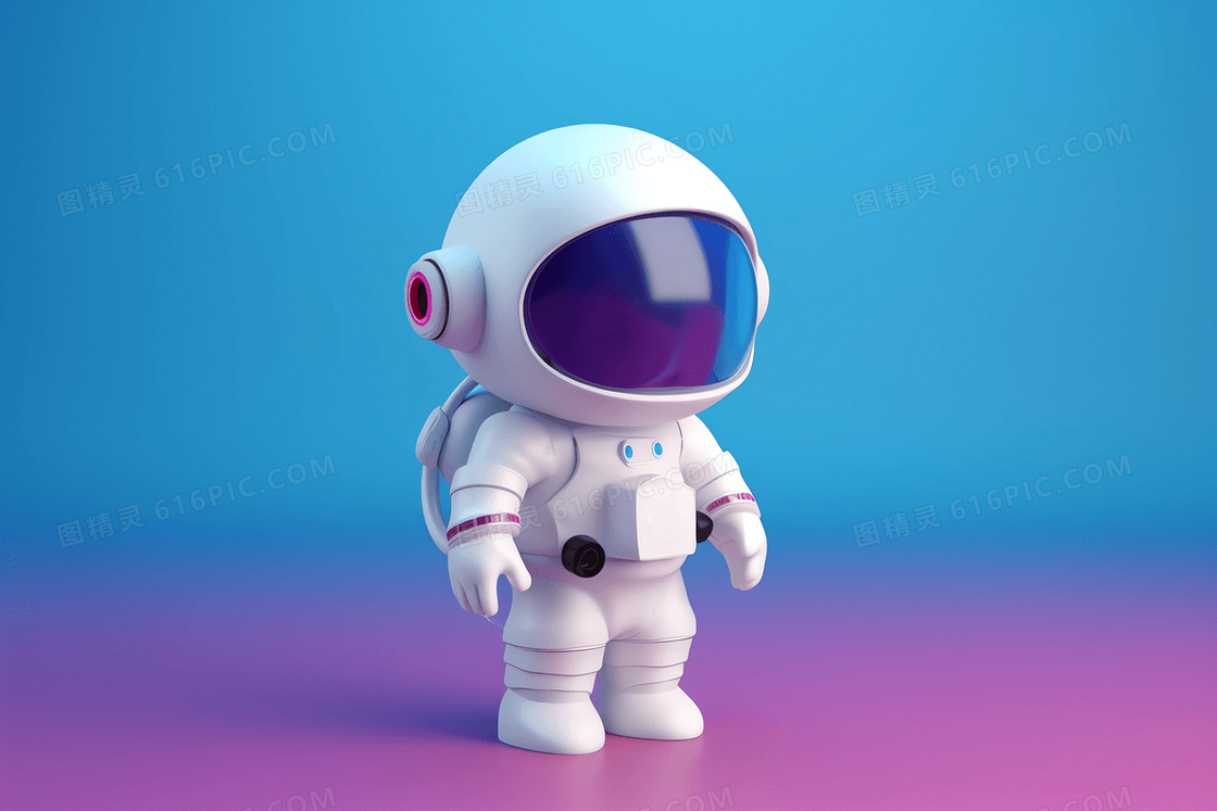 可爱儿童宇航员C4D模型