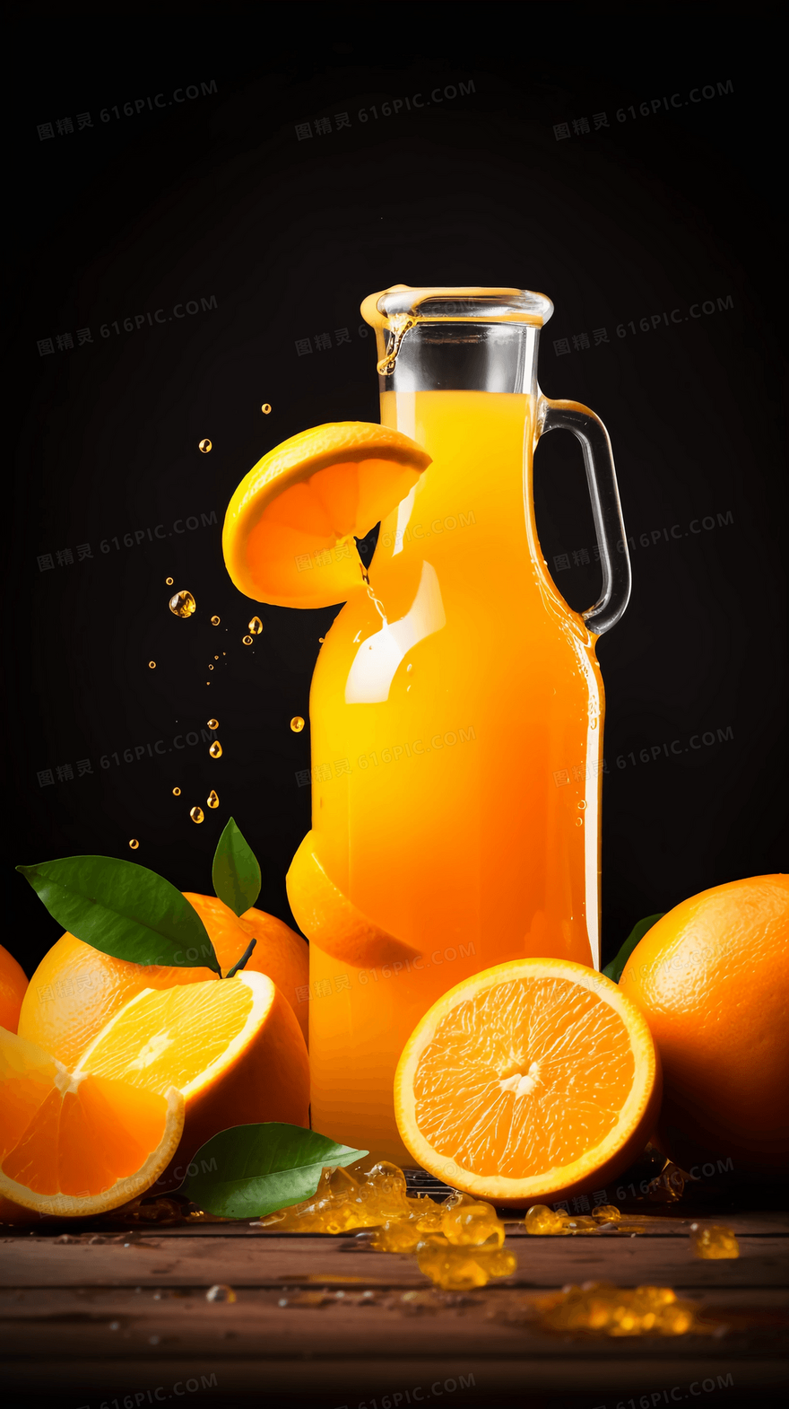 新鲜美味健康饮料鲜榨橙汁