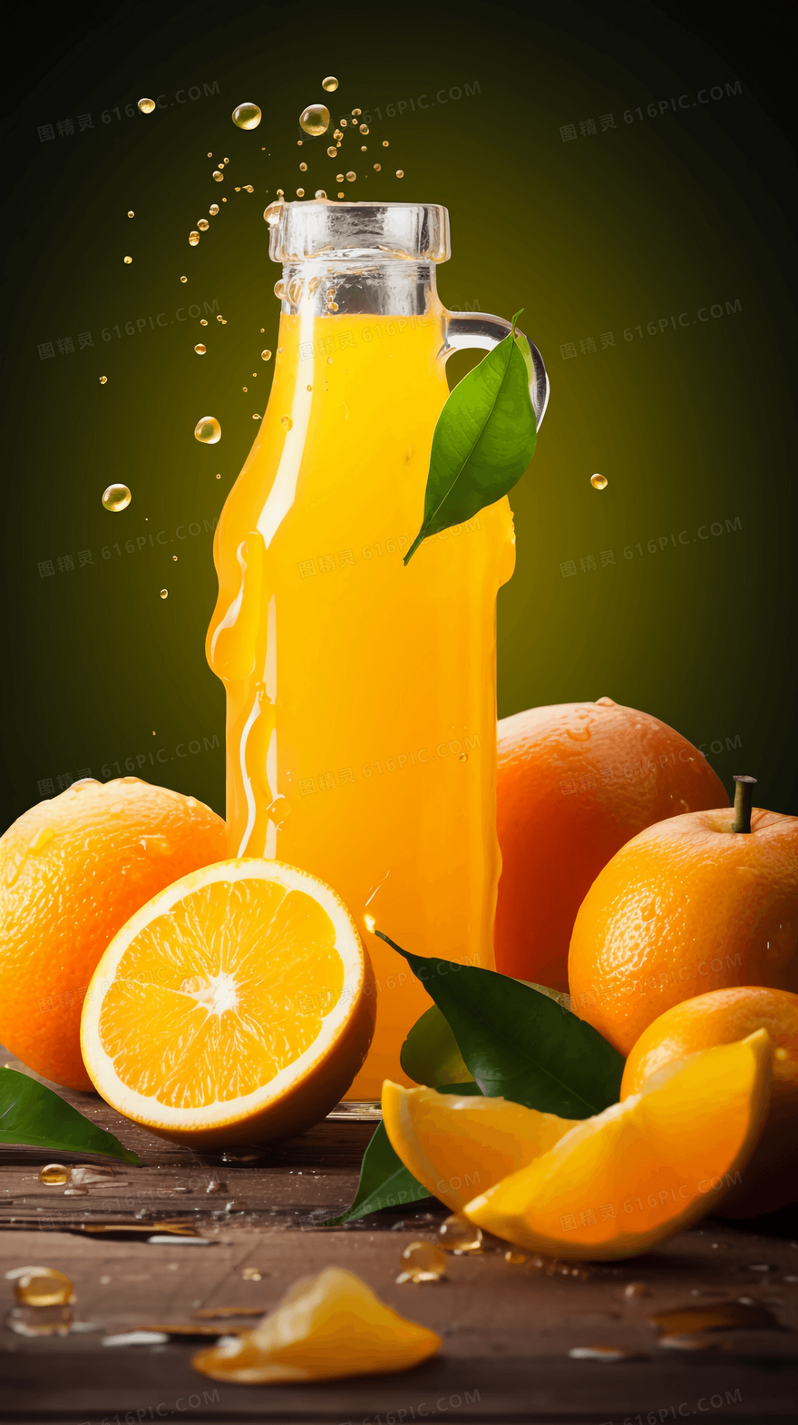 美味可口健康饮料鲜榨橙汁