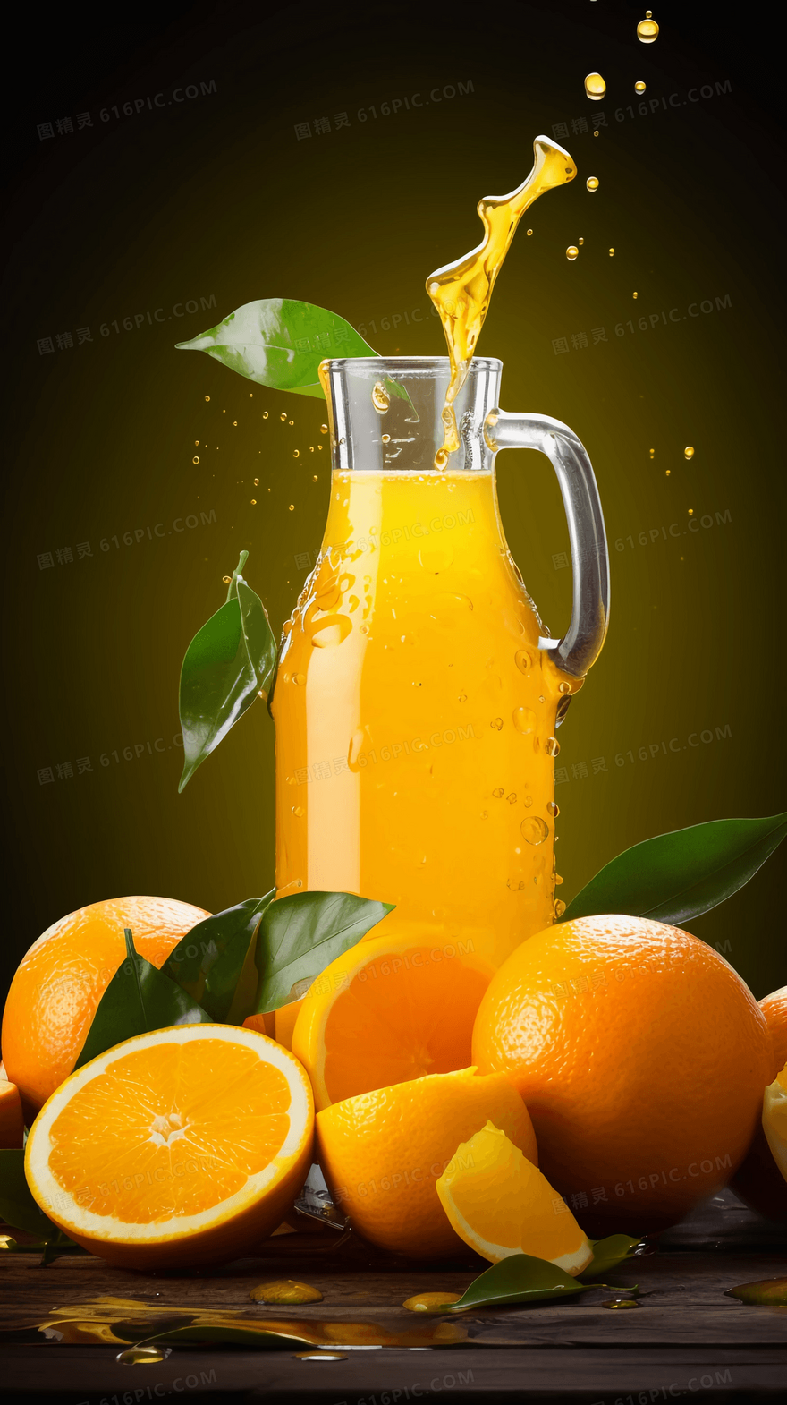 新鲜美味健康饮品鲜榨橙汁
