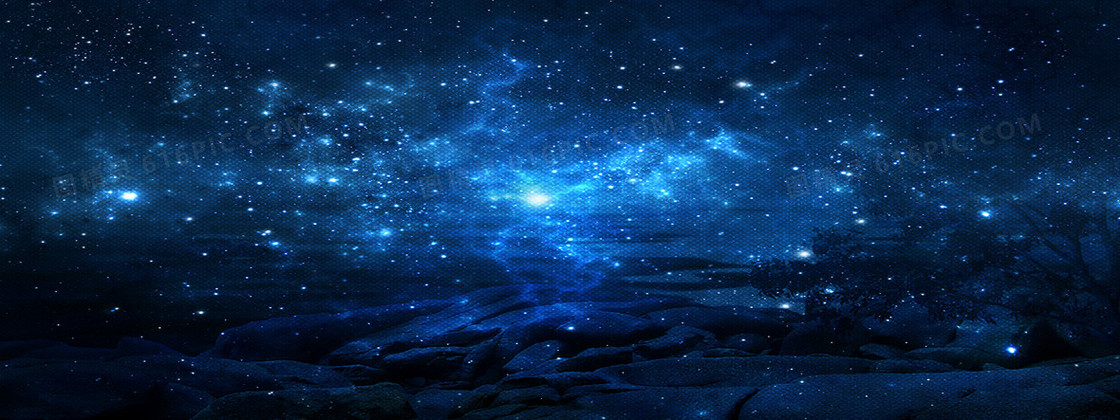   蓝色星空背景 